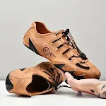 Heren casual holle strandsandalen in grote maten. Comfortabele en ademende schoenen, ideaal voor strandvakanties en warme zomerdagen. — foto 3