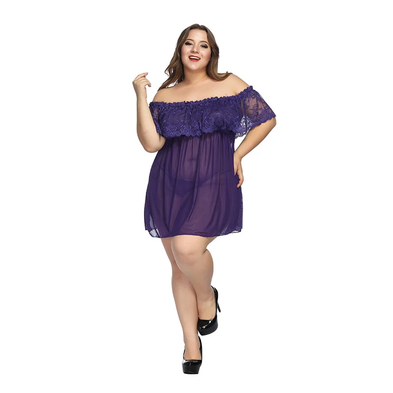 Title 2, Pijama de renda plus size Seduction, estilo ves...