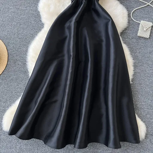 Title 4, French Waist-tight Temperament Puffy Wide-hem D...
