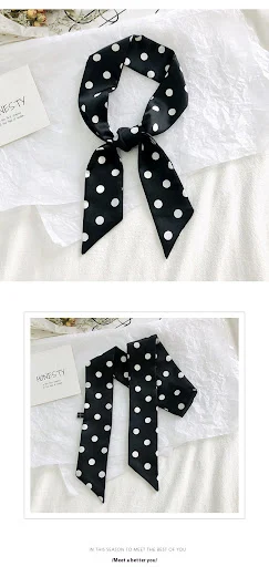 Title 18, Spring and Autumn Ribbon Narrow Strip Silk Scar...