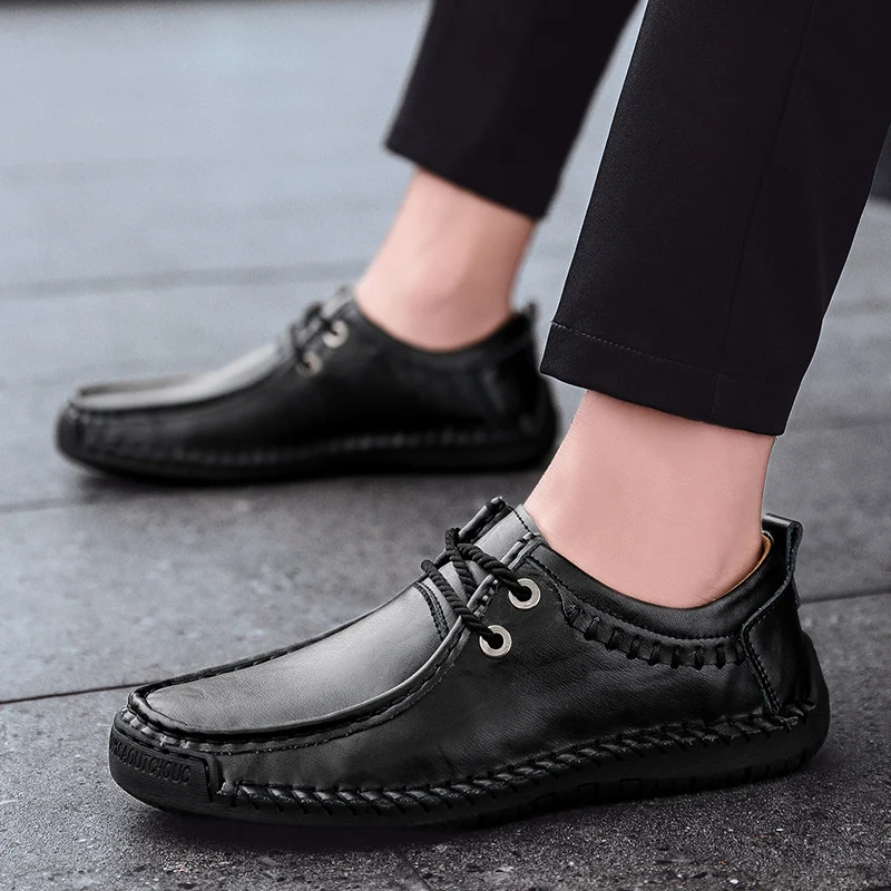 Title 6, Sapatos de couro tendência da moda, casuais par...
