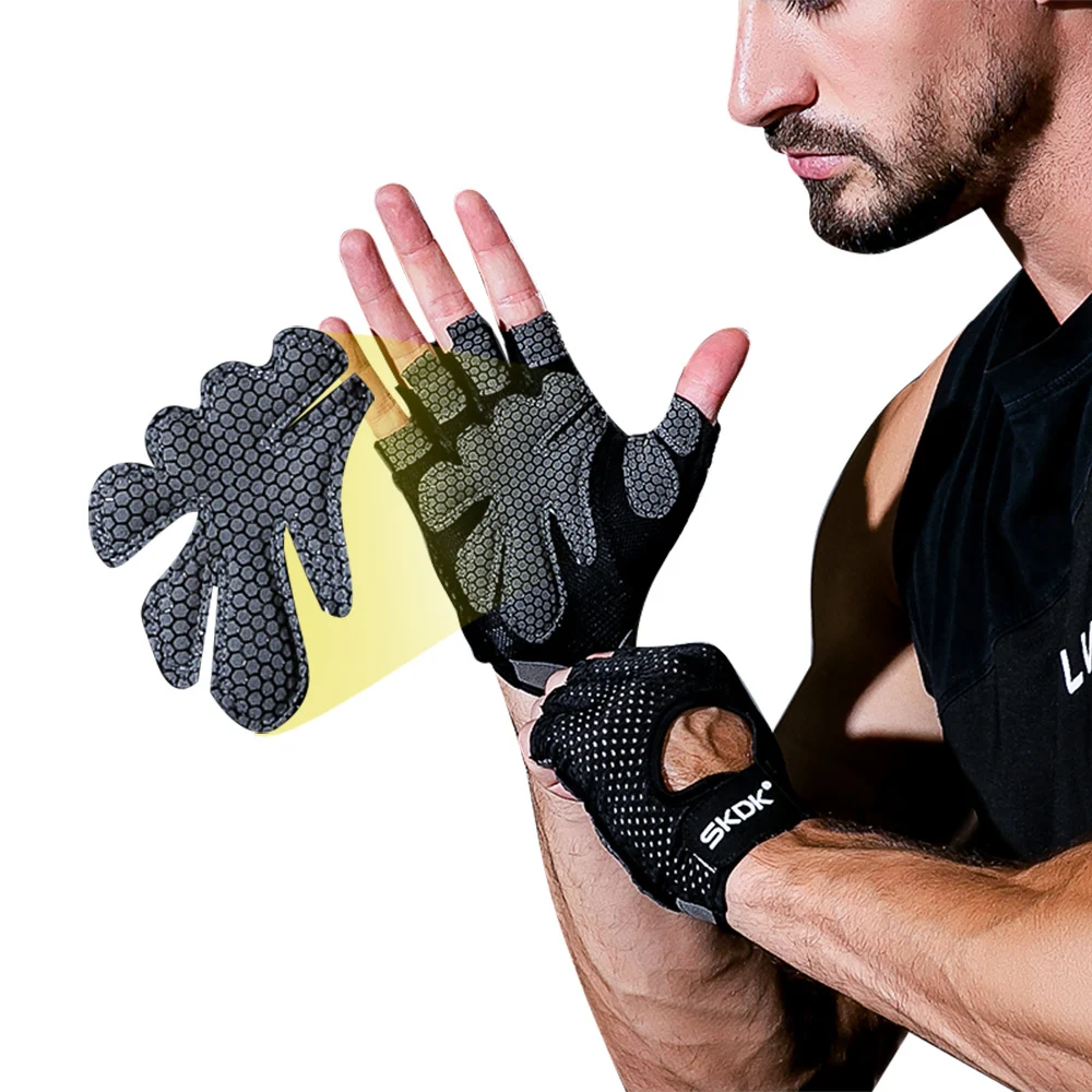 Luvas de fitness sem dedos finas, absorventes de suor, antiderrapantes, para maior conforto e segurança nas suas atividades físicas. — foto 14