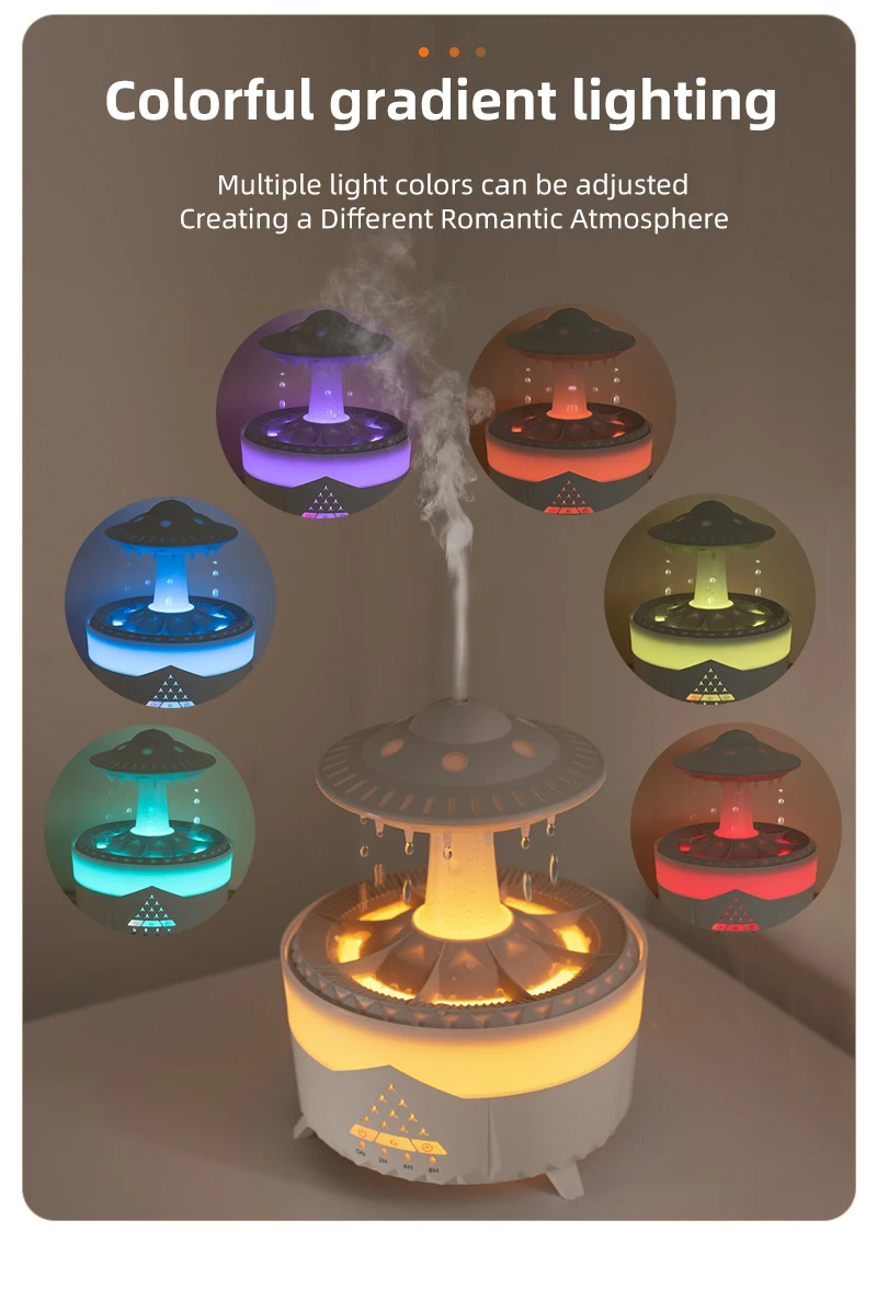 Title 5, New UFO Raindrop Humidifier Water Drop Air Humi...