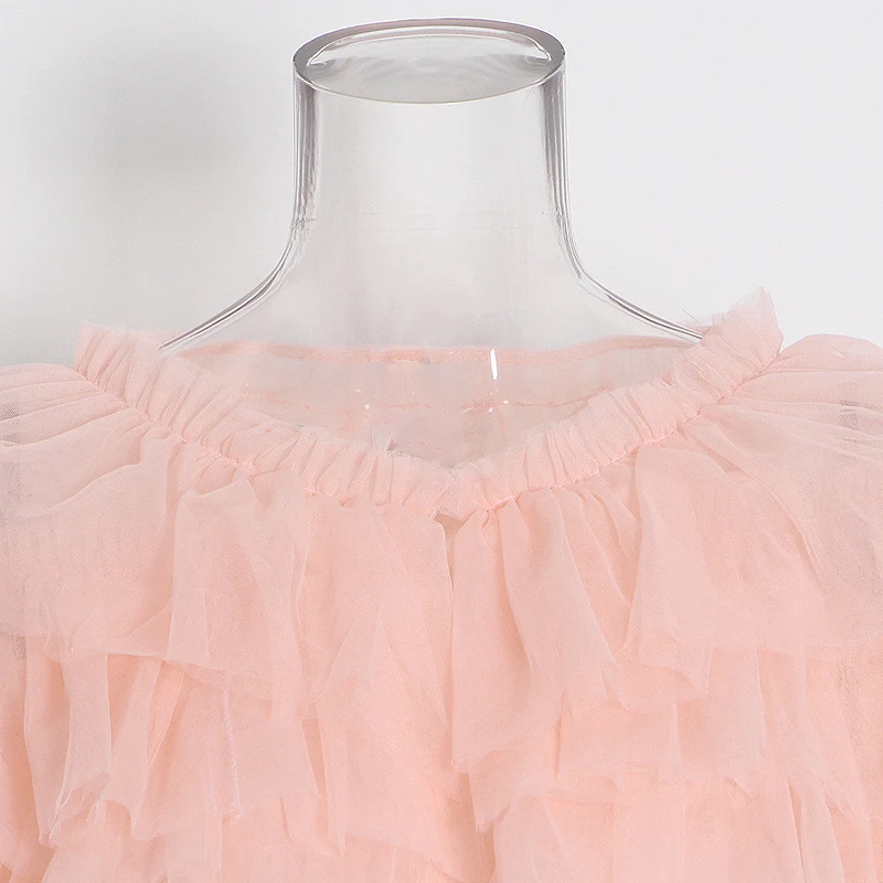 Title 6, New Round Neck Long Sleeve Personalized Ruffle ...