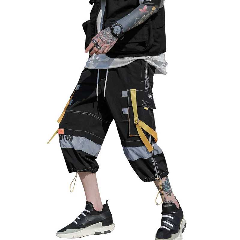 Title 1, Mens color-block overalls shorts for summer. E...