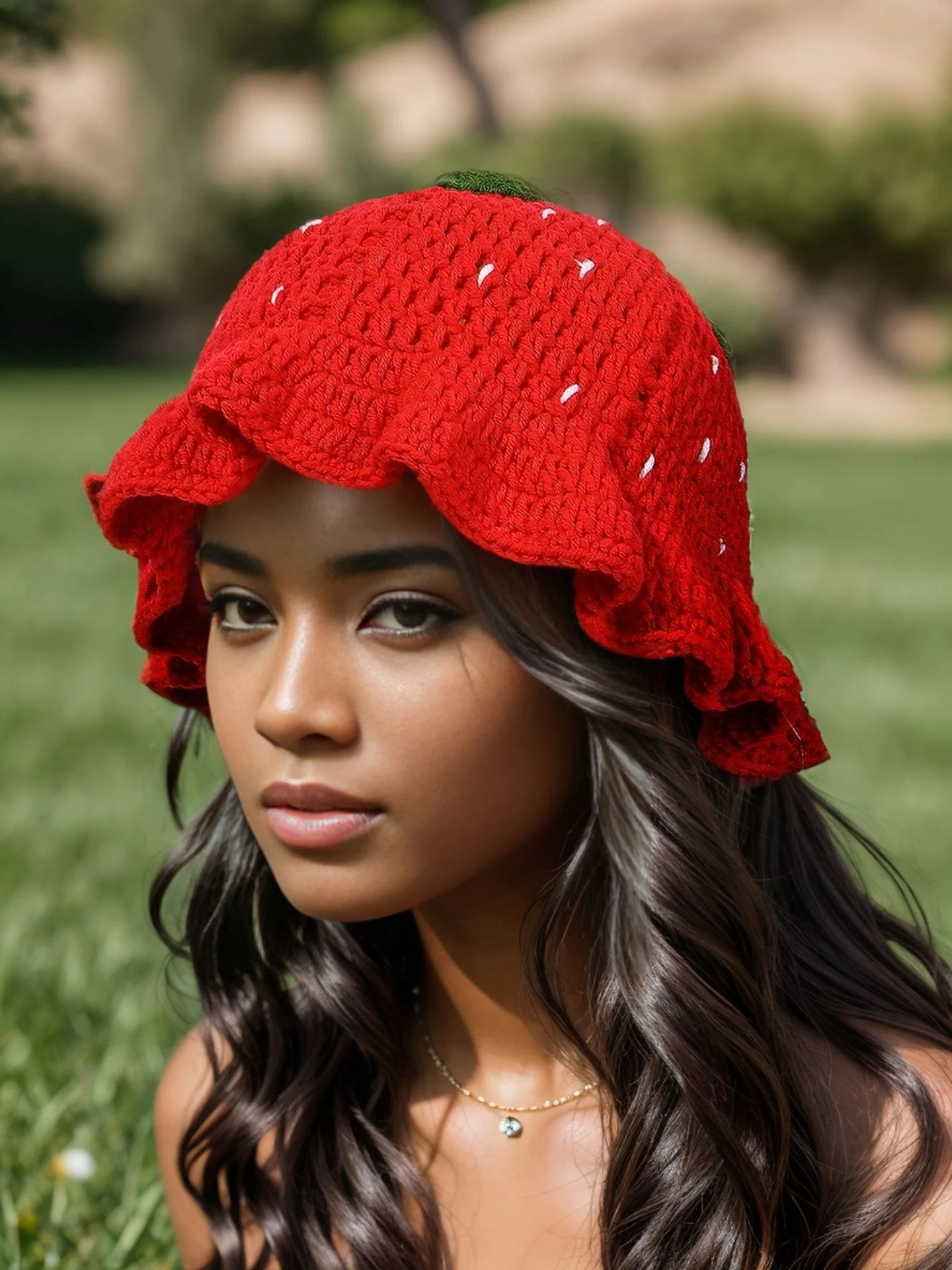 Title 2, Hand Crocheted Knitted Woolen Cap Warm Fisherma...