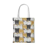 Bolsa de mão feminina dobrável em lona, desenho de animais de desenho animado, tote casual, grande capacidade, sacola de compras rosa, bolsa de ombro para meninas — foto 2
