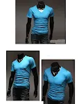Zomer heren V-hals slim fit T-shirt met korte mouwen – Stijlvol en comfortabel voor warme dagen — foto 11