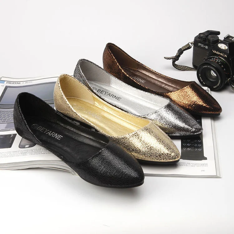 Title 1, Womens versatile plain pointed boat shoes, fla...