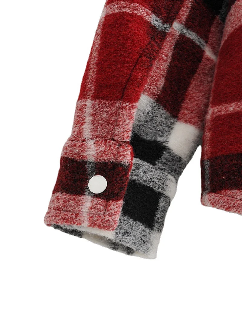 Title 3, European And American Womens Loose Plaid Shirt...