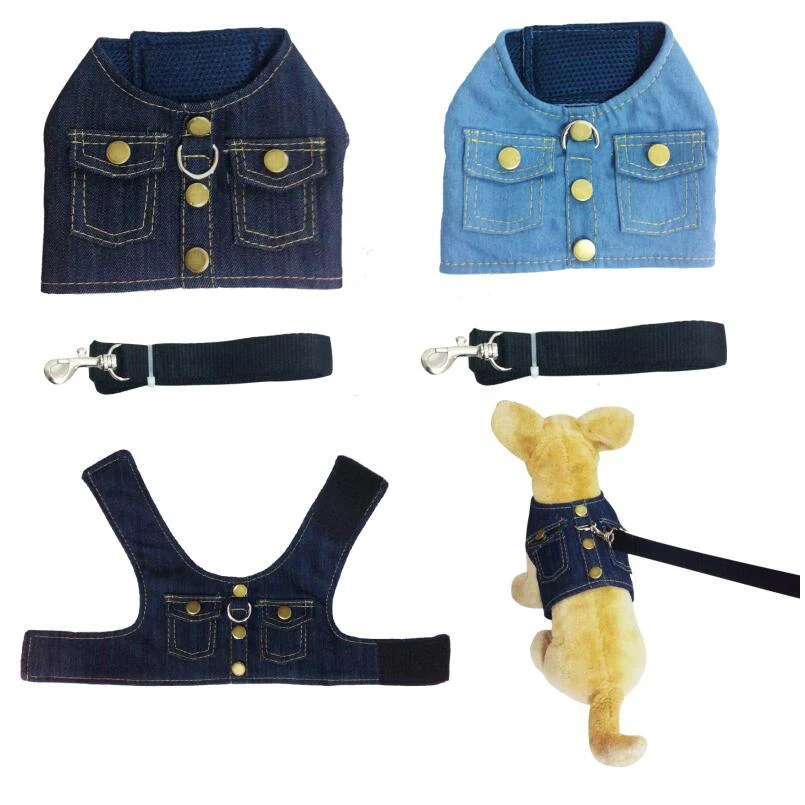 Title 3, Dog chest harness, denim jacket, and chest and ...