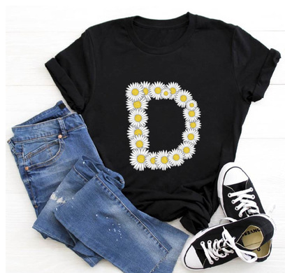 Title 21, Camiseta con estampado de margaritas y flores d...
