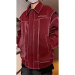 Spring Design Fake Two-piece Leather Coat for women, stylish and comfortable, perfect for a fashionable and versatile ev — photo 5