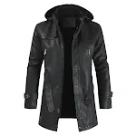 New Plus Size Men's Mid-length Leather Coat. Experience superior comfort and style with this versatile and durable leath — photo 1