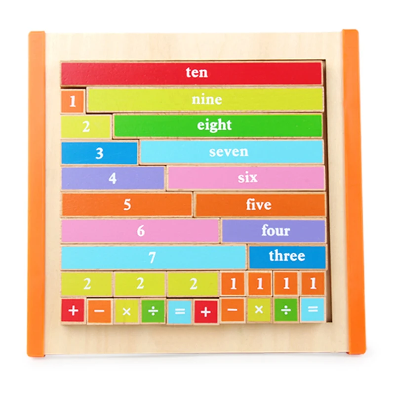Jogo de Palitos Decimais Coloridos para Crianças Brinquedos Educacionais Montessori de Madeira Matemática Pré-escolar Auxílios de Ensino — foto 6