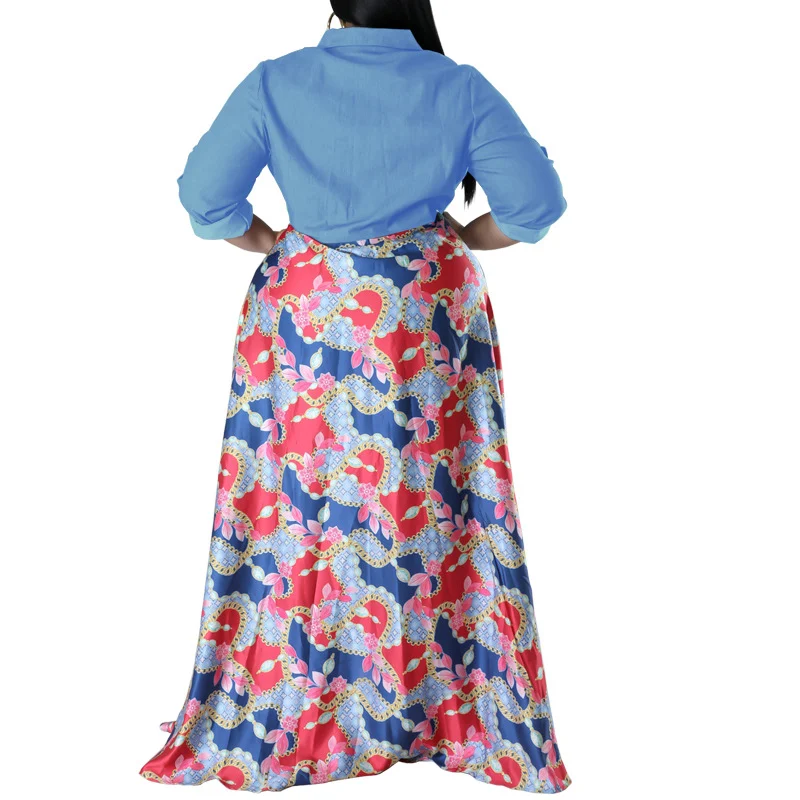 Title 17, Autumn Open Chest Collar Long Sleeve Dress