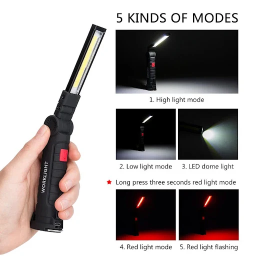Title 4, Lanterna tática LED COB recarregável USB, à pro...