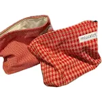 Nueva bolsa cosmética de gran capacidad rojo naranja — foto 5