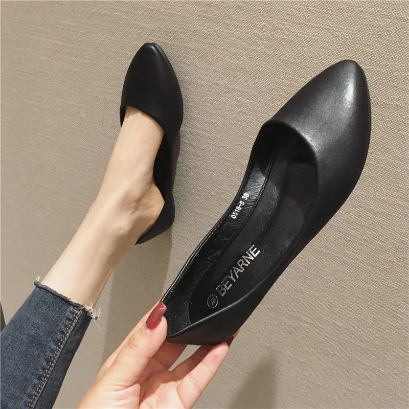 Zapatos planos de cuero para mujer — foto 3