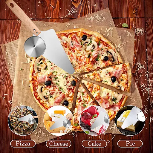 Title 4, Cake Cutting Two-in-one Pizza Round Knife, easi...