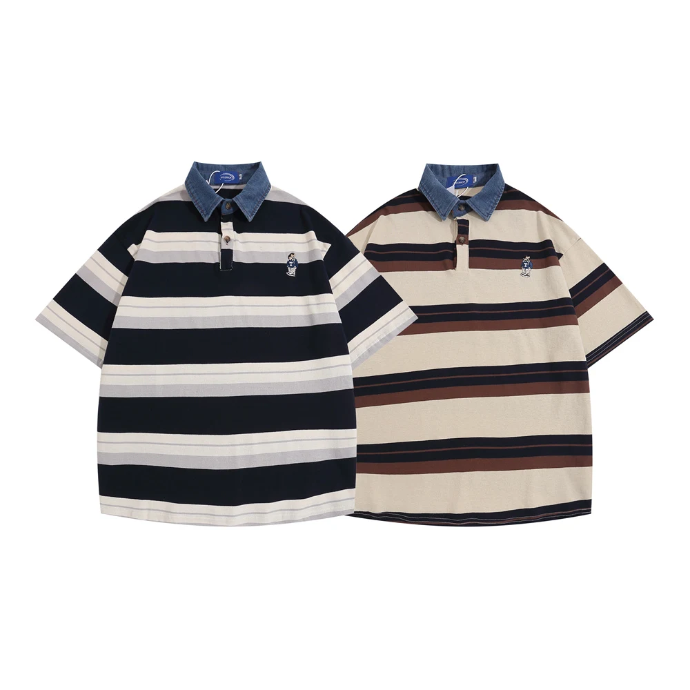 Camiseta para hombre con mangas a rayas y contraste de color. Disfruta de estilo y comodidad casual con esta prenda moderna y versátil. — foto 3