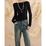 Top simple y entallado con abalorios de madera Zen, corte ajustado, ideal para un look relajado y elegante, perfecto para el día a día. — foto 7