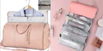 Grote Opvouwbare Leren Reistas voor Pakken met Schouderriem, Beschermt Kleding tijdens Reizen, Handig en Stijlvol, Ideaal voor Zakenreizen. — foto 14