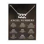 222 Black Card Silver Necklace