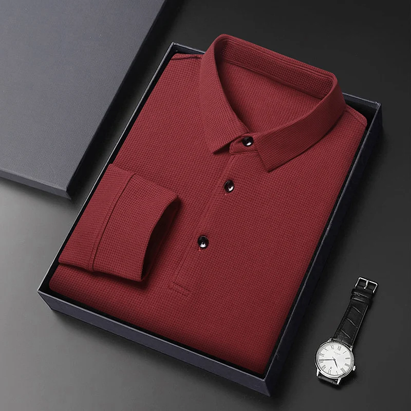 Nova camiseta masculina de manga longa, cor lisa. Perfeita para um visual casual e confortável. Ideal para diversas ocasiões, versátil e estilosa. — foto 13