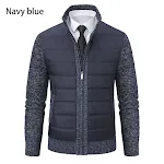 Men's Stand Collar Fleece-lined Thickened Coat, Warm Winter Wear, Great for Cold Weather, Durable and Comfortable Protec — photo 3
