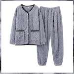 Ladies long-sleeved flannel padded pajamas home service suit, cozy and comfortable for relaxing at home or providing hom — photo 6