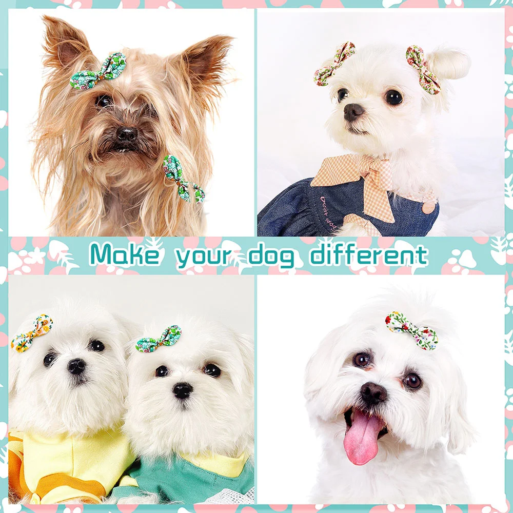 Title 3, 10PCS Puppy Hair Bowknot Spring New Pet Headwea...