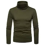 Men's Plus Velvet Warm High Neck Long Sleeve T Shirt Bottoming Shirt, Perfect for Cold Weather Layering and Winter Comfo — photo 7