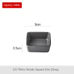 Square Dish Gray