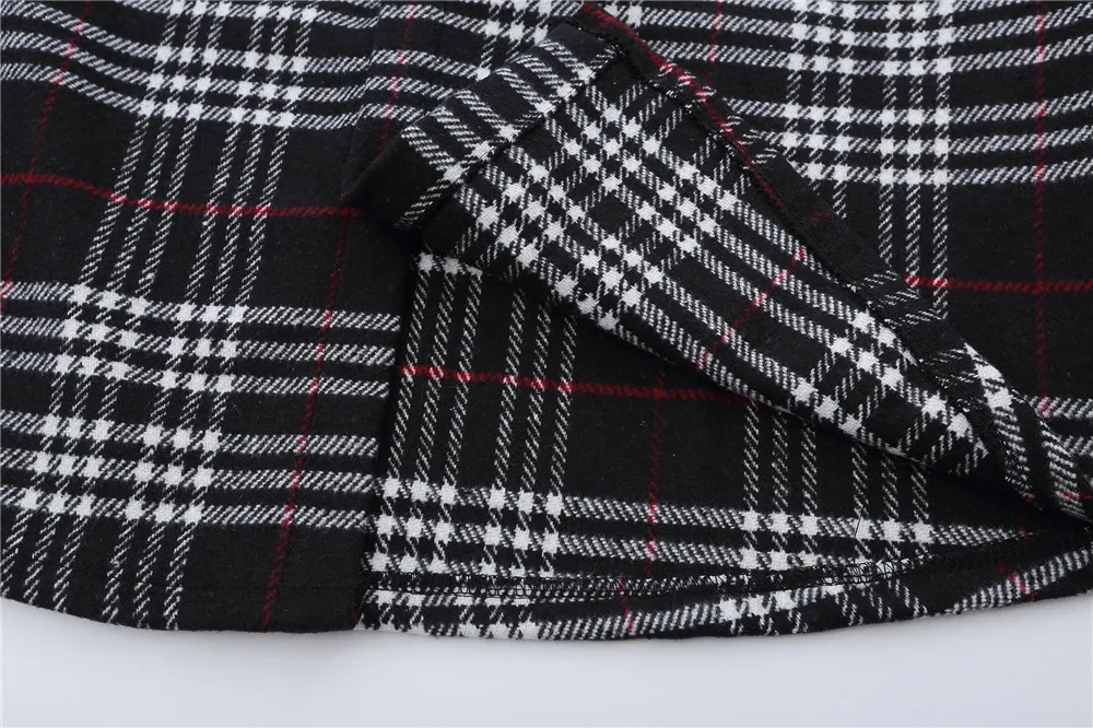 Title 11, Mens Letter Embroidered Plaid Shirt Long Sleeve