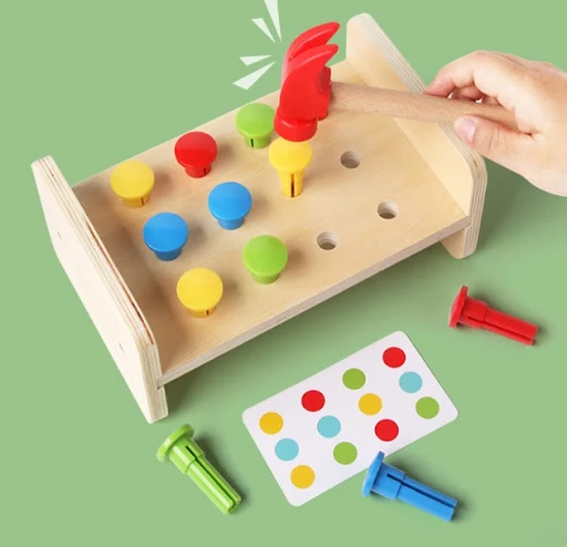 Title 4, Two-in-One Pile Bridge Platform Nail Table Toy ...