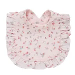 Babador infantil de algodão puro estampado com renda Ideal para proteger a roupa do bebê com elegância e conforto durante as refeições ou brincadeiras — foto 17