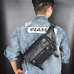 Bolsa masculina casual em couro curtido vegetal, elegante e resistente, perfeita para uso diário e projetada para transportar seus itens essenciais. — foto 5
