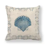 Fronha de linho Blue Wind Sea Life, ideal para noites tranquilas. Toque suave, respirável e com estampas marinhas para relaxar. — foto 4