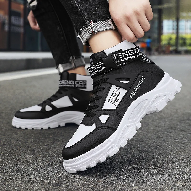 Neue hohe Freizeitschuhe für Herren, ideal für Arbeit und Alltag. Bequemer Tragekomfort, stylisches Design für jeden Anlass. — foto 5