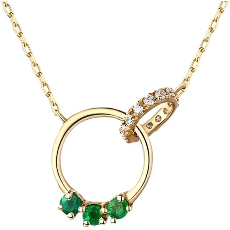 Colar Pingente Micro Luxo Criativo Jade Clavicle, fashion e all-match, perfeito para adicionar um toque de elegância e sofisticação ao seu visual. — foto 2