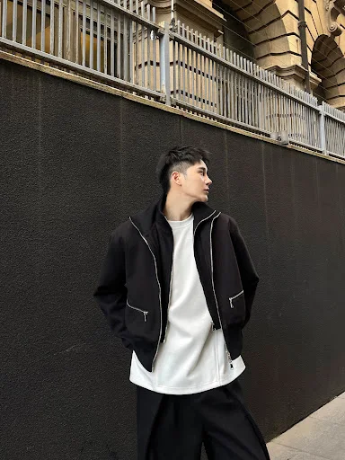 Title 4, Fashion Black Double Layer Short Casual Jacket ...