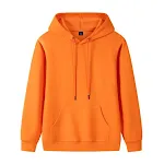 Moletom com capuz liso de algodão puro para o outono. Perfeito para eventos esportivos, confortável, respirável e ideal para uso diário. — foto 2