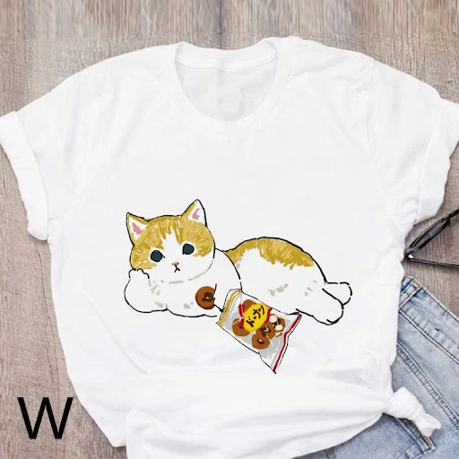 Title 20, Personalized Cartoon Polite Cat Print Fashion G...
