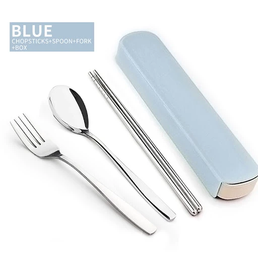 Title 3, Creative Stainless Steel Portable Tableware Thr...