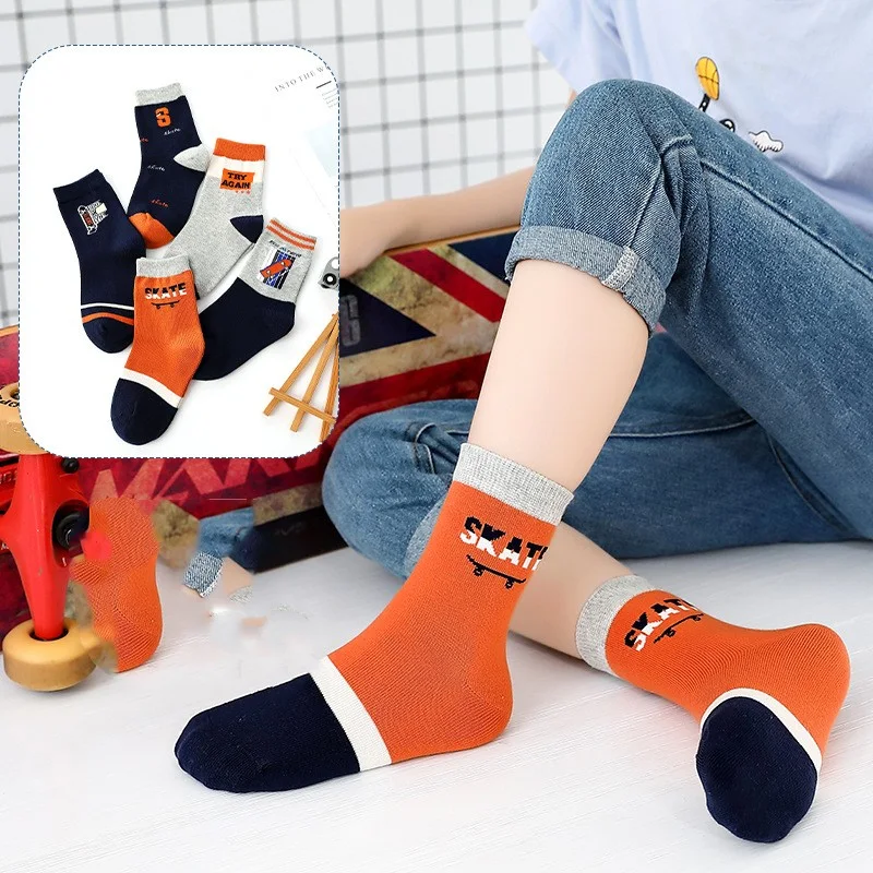 Title 20, Childrens Socks Combed Cotton for Students Bon...