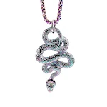 Colar Pingente Criativo de Cobra Animal em Aço Inoxidável, Aço Titânio, Design Único, Ornamento Elegante, Presente Sofisticado. — foto 18