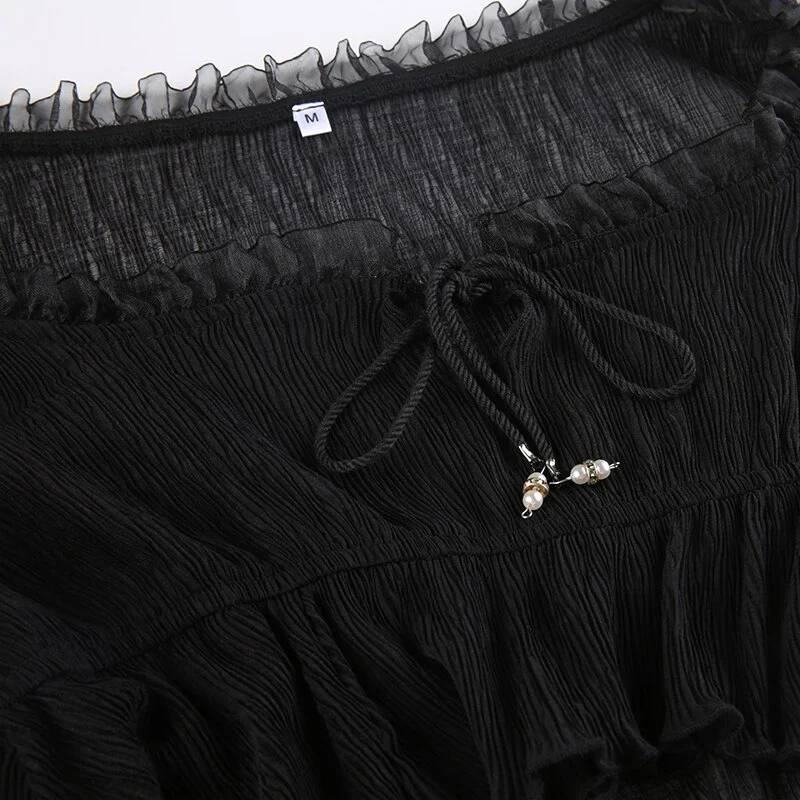 Title 16, Womens Irregular Lace Short Off Shoulder Flare...