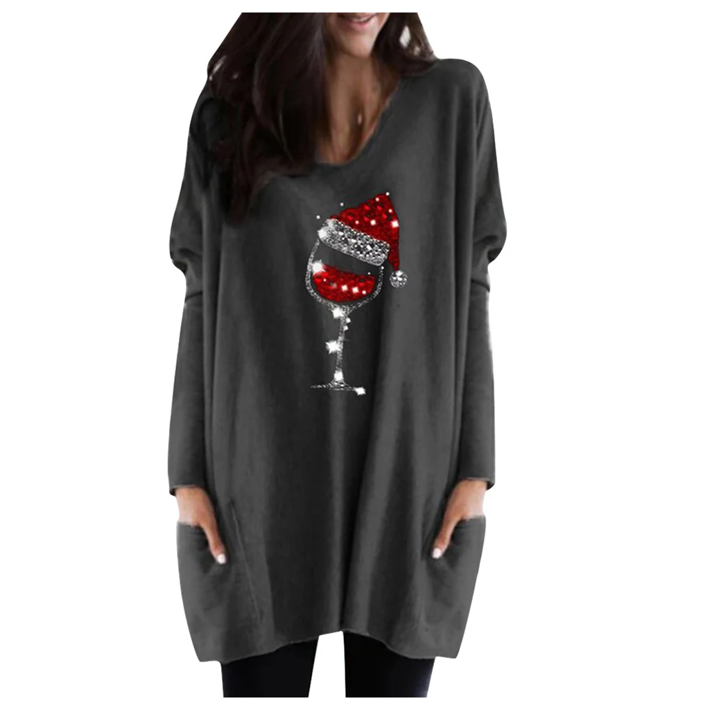 Title 3, Vestido feminino longo de Natal, manga longa, d...