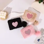 Plush Coin Purse Love Embroidered Zipper — photo 7